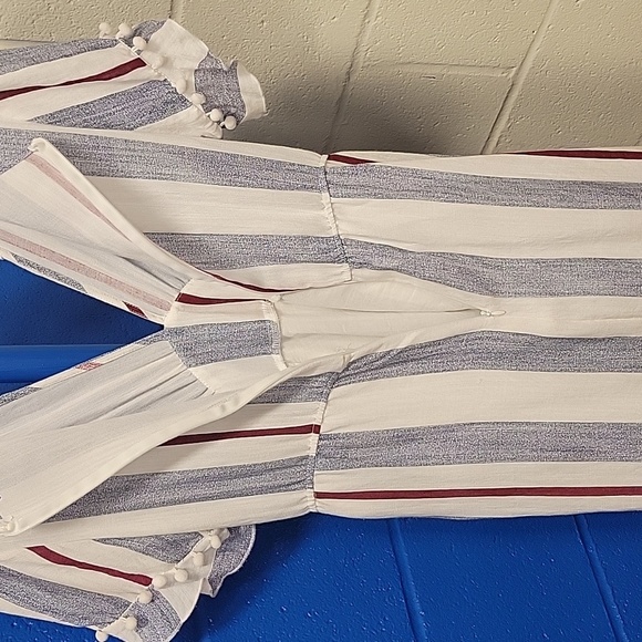 BOHO chic striped wrap dress by Simplee size large - Picture 14 of 16